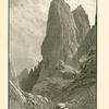 Cliffs of Jebel Katarína.  Of the three peaks of the Jebel Katarina cluster, Jebel Zebir is the central.  Jebel Katarina lies half a mile to the north of it; and Jebal Abu Rumail a mile to the south.