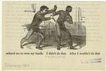 [Man attacking slave with a knife]