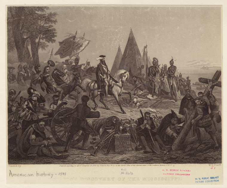 De Soto's discovery of the Mississippi NYPL Digital Collections