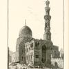 Tomb-mosque of Kaît Bay.  In the Eastern Cemetary.  It is constructed of alternate courses of pale red and yellowish white limestone.  Kaît Bay died A.D. 1496.