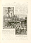 Bazaar in Bûlâk.  Bûlâk is the river harbor of Cairo ; here goods from Upper Egypt, Nubia, and central Africa are landed, and the bazaars are often crowded with natives of distant provinces during the busy season.
