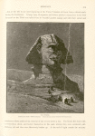 The Sphinx. Called by the Arabs "Father of terrors." It faces the east, and is hewn out of the natural rock.