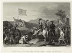 Washington raising the British flag at Fort Du Quisne