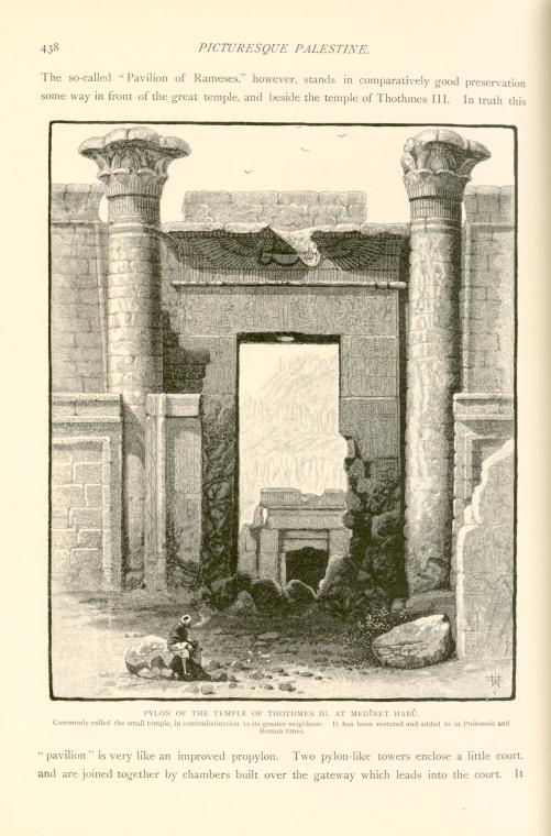 Pylon of the temple of Thothmes III. At Medînet Habû. Commonly called ...