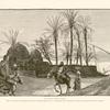 The Nile, from Luxor. The two women in the foreground wear the ordinary black burko', or veil, joined to the head-dress by a piece of cane placed between the eyes.