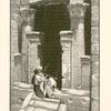 Doorway of a side chapel of the temple of Edfû.  After leaving this chapel the priestly procession ascended the winding stone staircase opposite, which conducts by a series of easy steps to the roof.