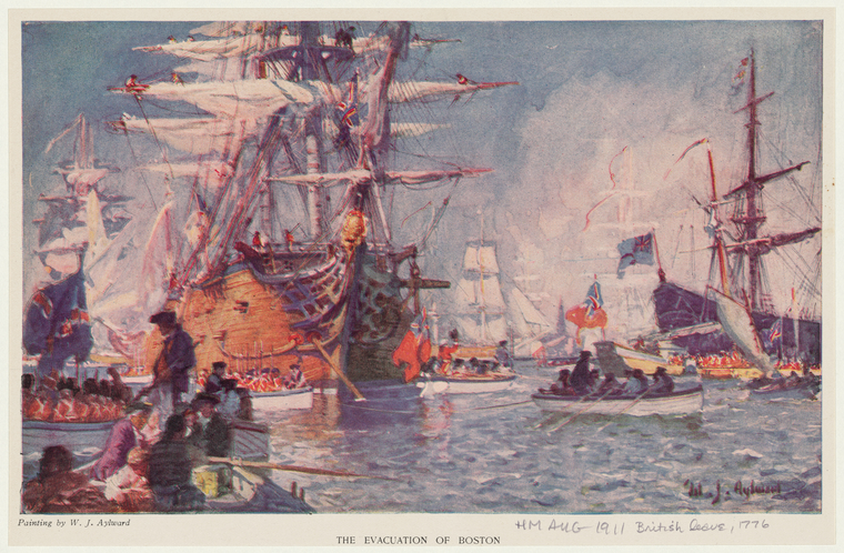 The evacuation of Boston - NYPL Digital Collections