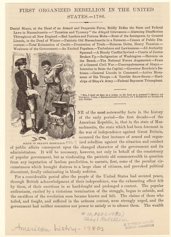 Digital Collections Scene in Shays's Rebellion