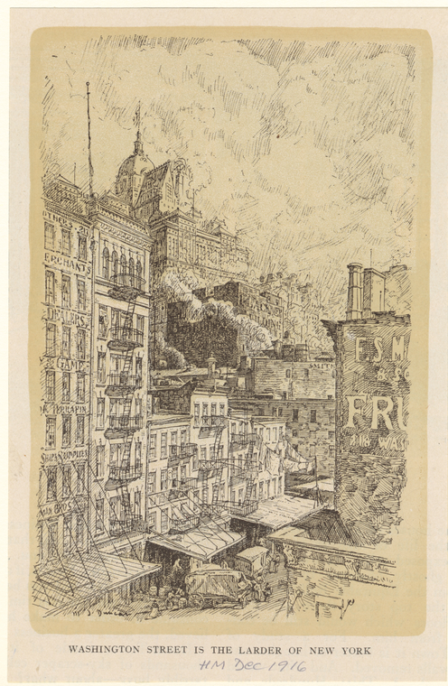 Washington Street is the larder of New York - NYPL Digital Collections