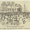 The New York and Brooklyn street railroad strike: The mob charging on a "scab"