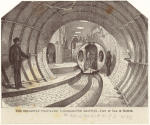 The Broadway pneumatic underground railway--view of car in motion