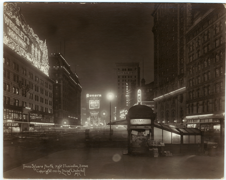 Night view with subway