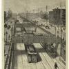 The sunken track of the N.Y. and Harlem Railroad, 4th Avenue, above 126th Street, New York City