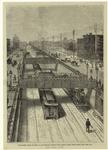 The sunken track of the N.Y. and Harlem Railroad, 4th Avenue, above 126th Street, New York City