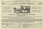 Central Park carriage service, organized 1869