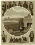 Men and women along the wharves, New York City, 19th century