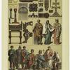 Edad media -- adornos, muebles y trajes de los francos (1-17 del tiempo de los merovingios, 18 a 27 del de los carlovingios)