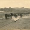 Looe[?] Dakka (Afghanistan). Deserted villages & main road to Landi Khana. Squadron of KDGs in foreground