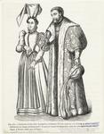 Costumes d'une riche bourgeoise normande et d'un seigneur ou notable en grand habit de cérémonie du temps de François 1er