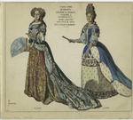 Marie Anne, de Baviere, dauphine de France, (Madame), mariee au fils du Roi Louis XIV, costumes de cour
