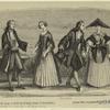 Modes de 1709 -- fille de la haute Alsace et bourgeois ; Jeune fille se préparant pour la danse