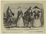 Modes de 1709 -- fille de la haute Alsace et bourgeois ; Jeune fille se préparant pour la danse