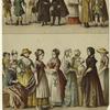 Men and women in various types of clothing, Germany, 18th century
