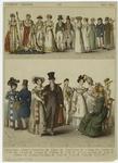 Men and women in costumes, 1804-1829