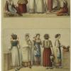 Italian women, in period dress, 19th century