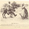 African American man on horse talking to an African American woman