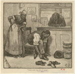 Man trying on shoes, ca. 1878