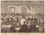 The House committee of impeachment managers in the Senate chamber, Washington, D.C., on the 4th inst