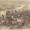 The Indian War--Indians attacking a wagon-train