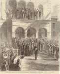 Jeff Davis leaving the court-house at Richmond ; Demonstration of the Rebel citizens