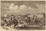 Stampede by Sioux Indians at Fort Union, at the mouth of the Yellow Stone River, Dacotah Territory
