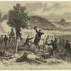 The charge of the first Iowa regiment, with General Lyon at its head, at the Battle of Wilson's Creek, near Springfield, Missouri, August 10, 1861