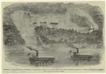 Burning a Confederate schooner in Quantico Creek, by a detachment of the Potomac flotilla under Lieutenant Harrell