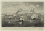 Iron clads & monitors bombarding the defences of Charleston