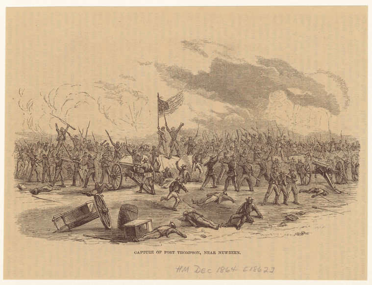 Capture of Fort Thompson, near Newbern NYPL Digital Collections