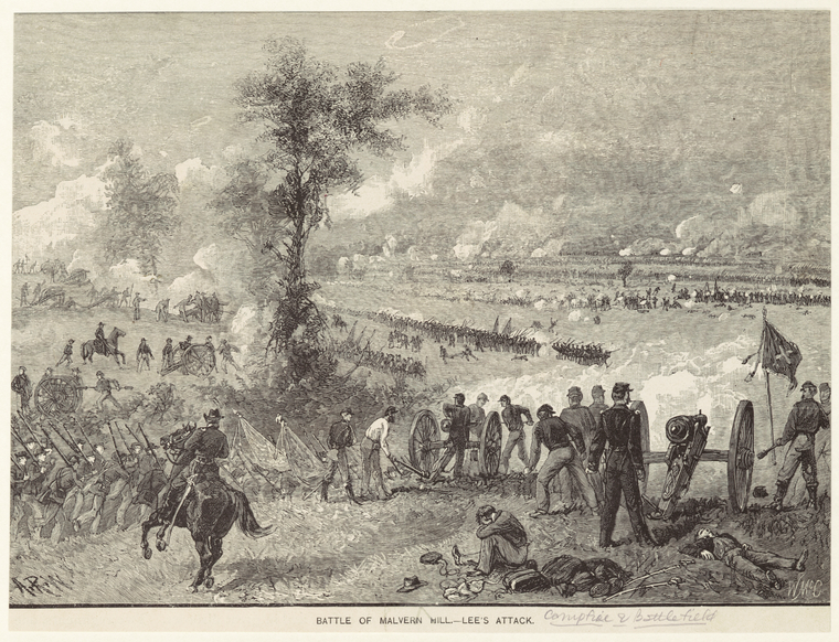 Battle of Malvern Hill -- Lee's Attack - NYPL Digital Collections