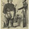General Benjamin F. Butler holding cleaning supplies and President Abraham Lincoln