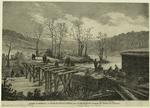 Guerre d'Amérique -- ponts et railways établis pour le transport des troupes de l'armée du Potomac