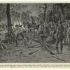 Confederates destroying the railroad from Appomattox toward Lynchburg, and artillerymen destroying gun-carriages at nightfall, Saturday, April 8th