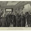 The reception given by ministers to Mr. Blaine at the Fifth Avenue Hotel, October 29, 1884, at which the "Burchard Incident" took place
