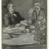 Glover Cleveland and J. Pierpont Morgan in consultation on the bond issue