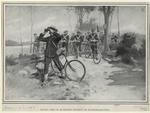 Bicycle corps of an infantry regiment on reconnoissance-drill