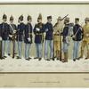 U. S. Army -- uniforms, (10 infantry figures) -- 1899