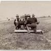 American soldier being placed on a stretcher, ca. 1898