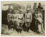The American general and his staff who are in command of our engineers now at work behind the British lines