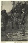 Military men conversing with Indian chief
